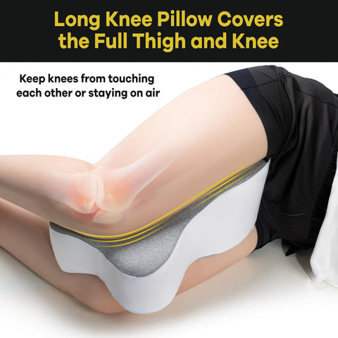 anzhixiu long knee pillow side sleeping setup supports spine alignment