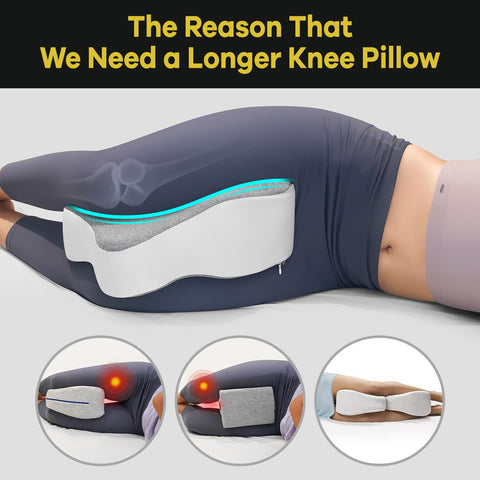 anzhixiu long knee pillow thigh support eases knee pressure