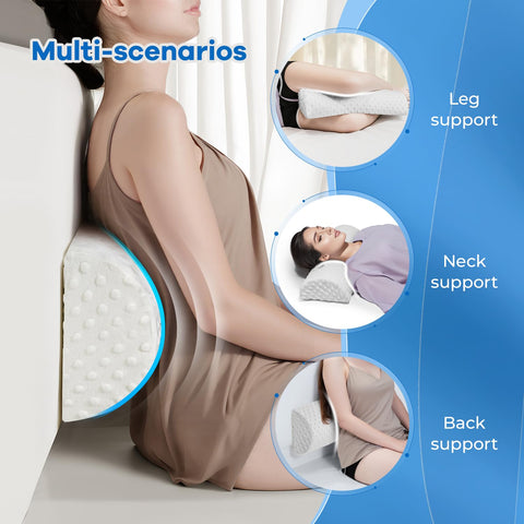 anzhixiu multi use knee pillow for bed side sleeping and neck support.