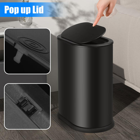 Anzoymx 7-liter bathroom bin designed for compact rooms