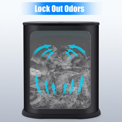 Anzoymx fingerprint-proof metal trash can maintains a clean look