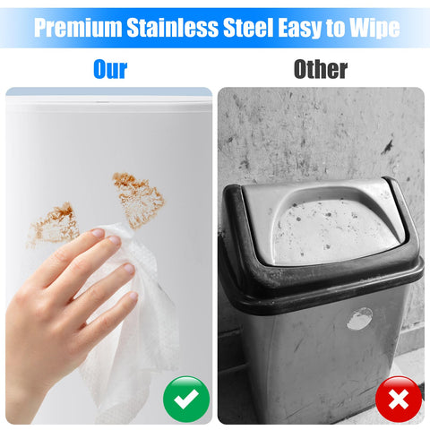 Anzoymx 1.8-gallon small trash bin ideal for bathroom use.