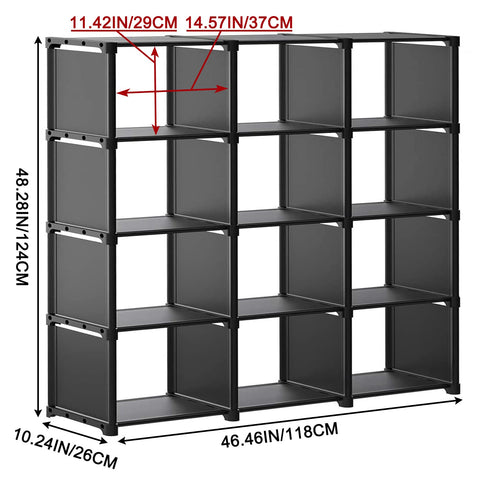 Aocoray 12-cube storage organizer side view for flexible room placement