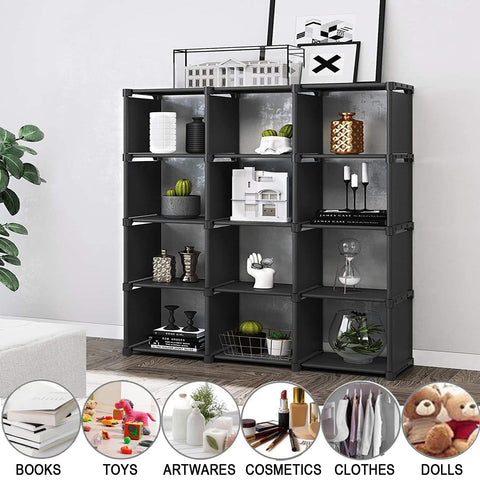 Aocoray 12-cube storage organizer assembled quickly as shown