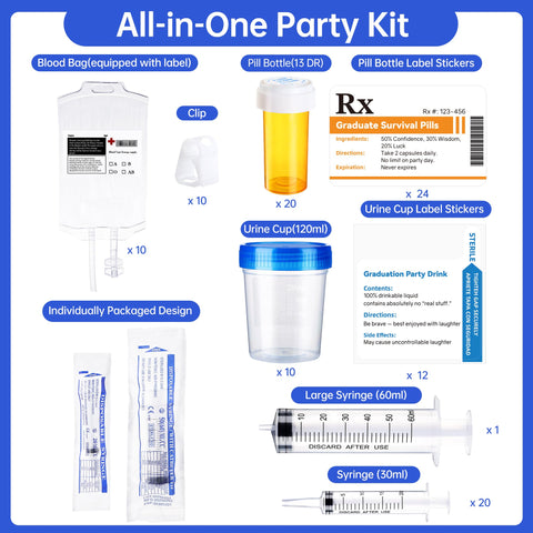 Aodaer nurse graduation kit blood bags for dramatic beverage presentation