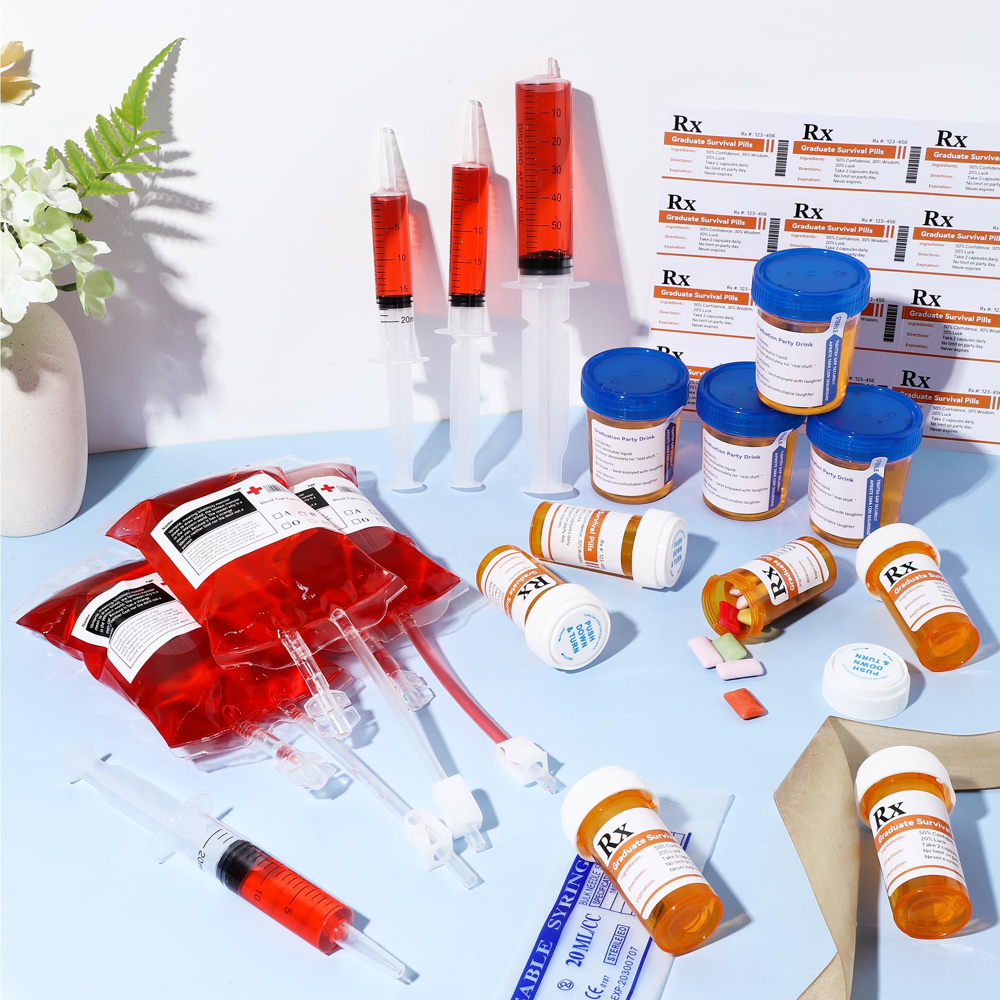 Aodaer nurse graduation kit mini syringes for creative desserts