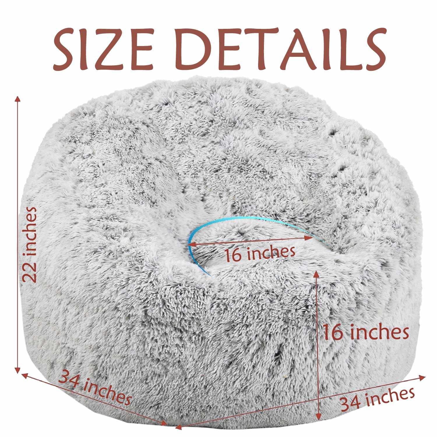 Aodenge memory foam-filled bean chair offers back support for lounging.