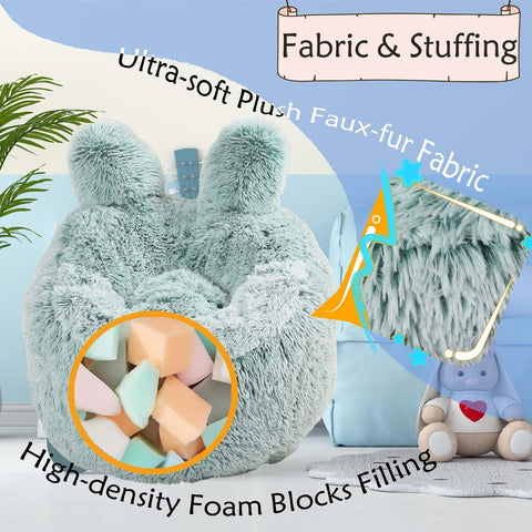 Aodenge plush faux fur cover with removable zipper for easy filling adjustments