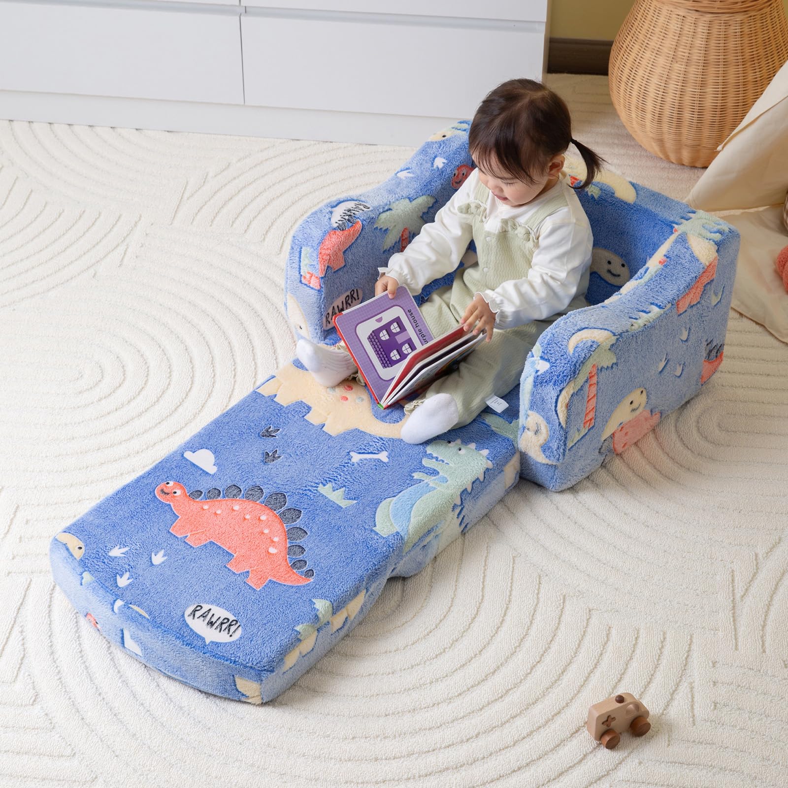 aodisman thick comfy toddler chair 3-inch cushion provides extra support during play