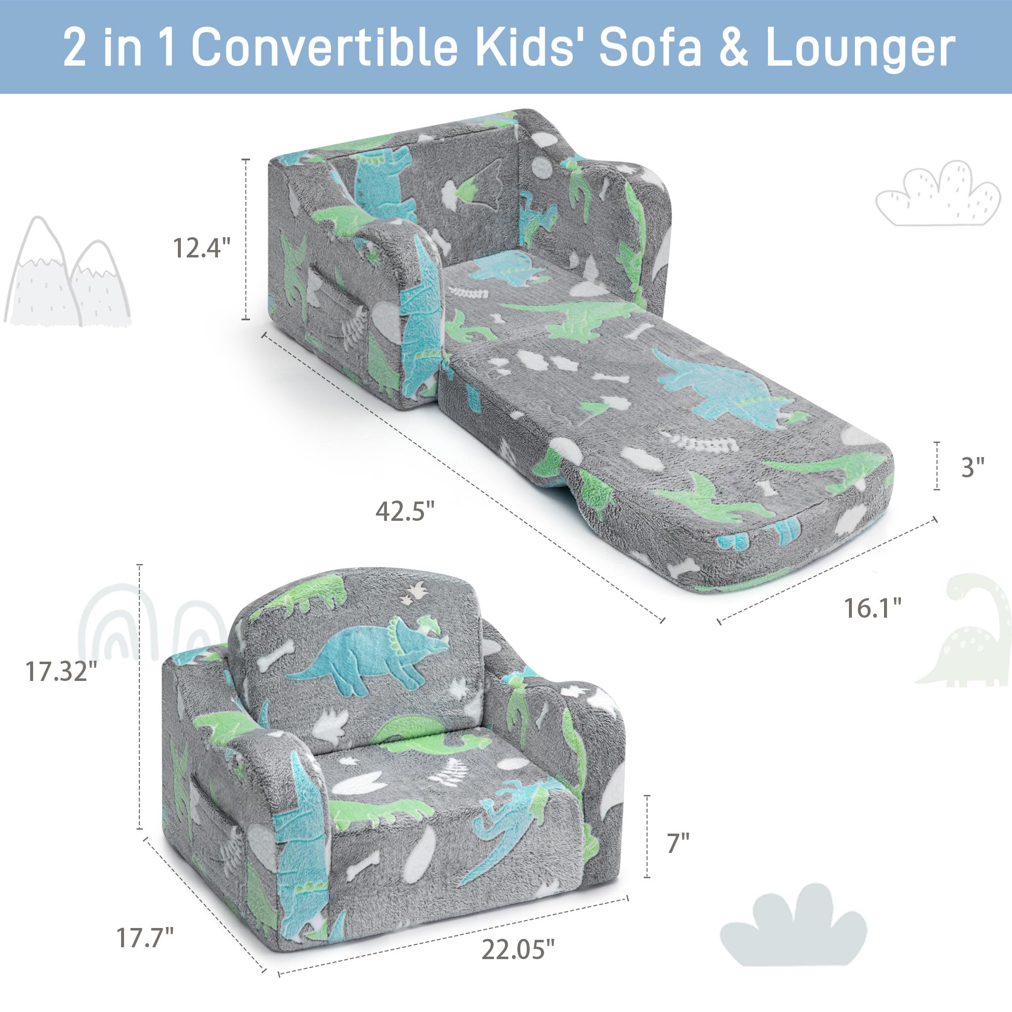 Aodisman chair pattern design sparks imagination in bedrooms and playrooms.