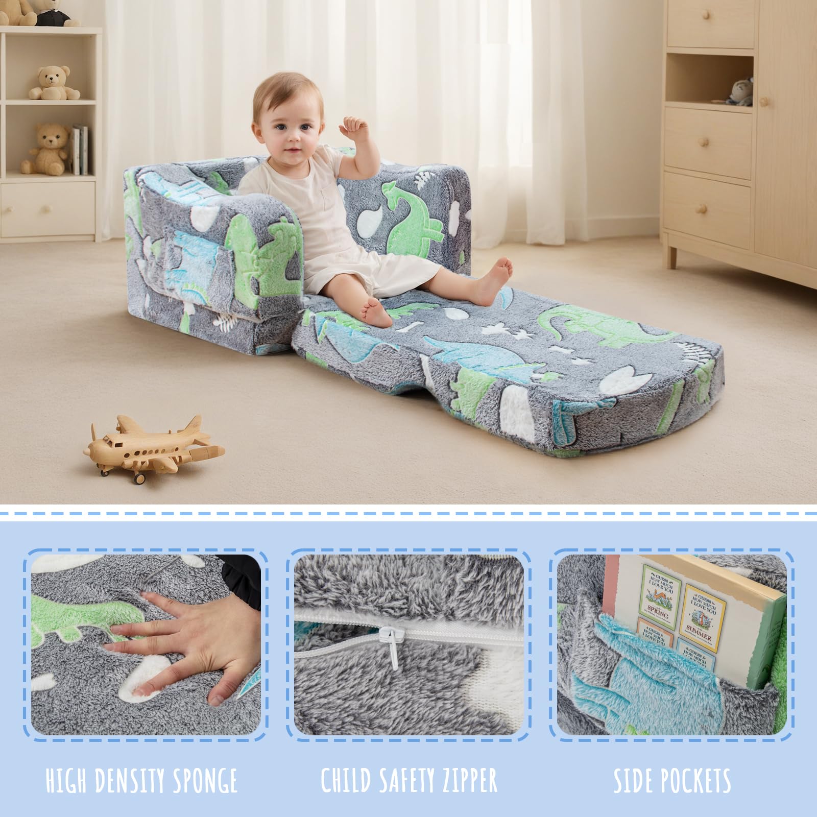 Aodisman chair soft fabric and high-density foam provide gentle support.
