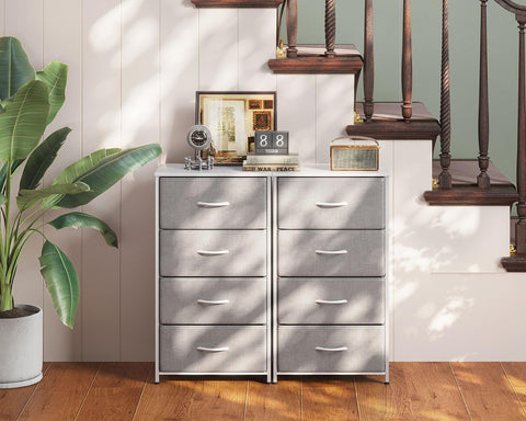 AODK dresser adjustable feet on varied flooring for level setup.