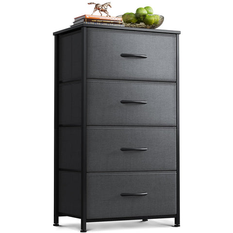 AODK dresser with four fabric drawers for organized bedroom storage.