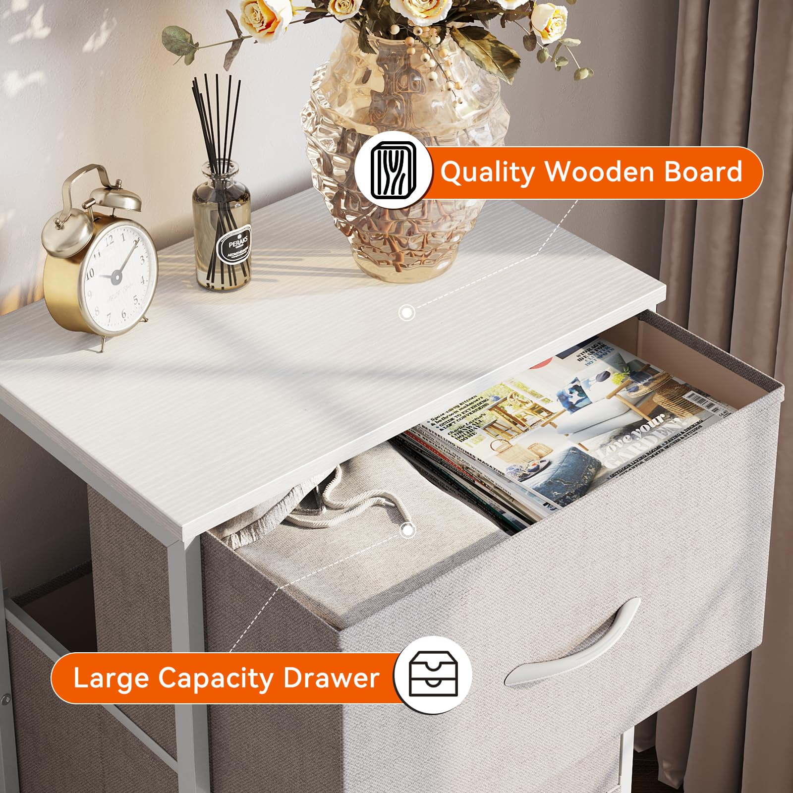 AODK dresser deep 8.3 inch drawers keep garments tidy.