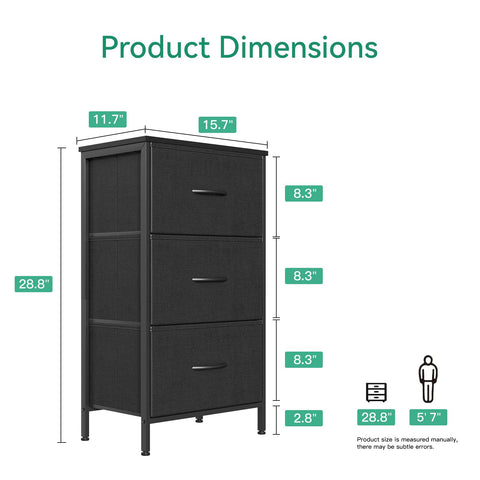 AODK dresser drawer-depth view showing 8.3-inch deep drawers