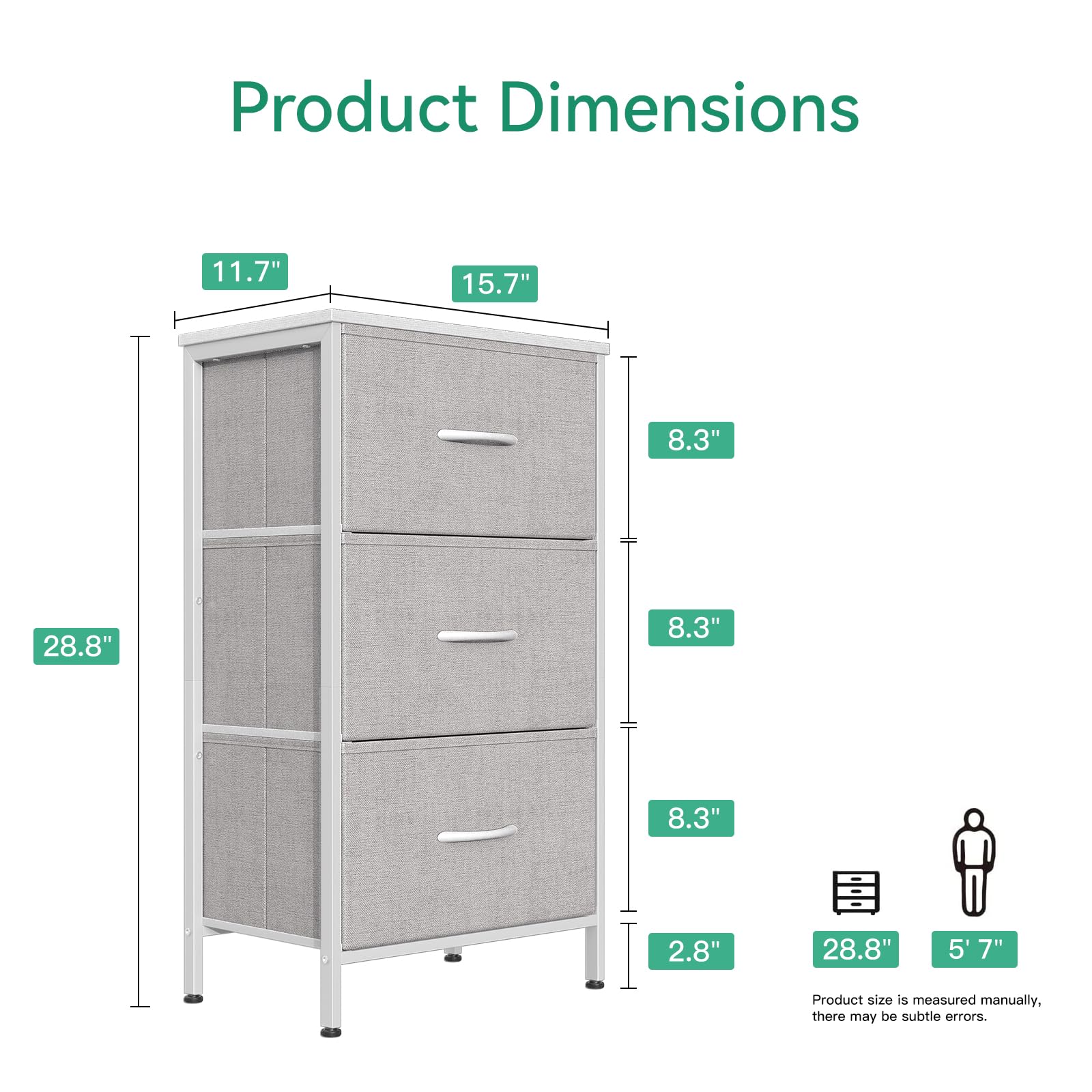 AODK dresser metal frame anti tipping enhances stability in busy spaces.