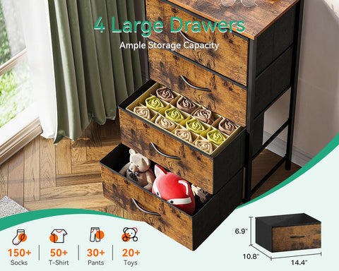 AODK dresser steel frame delivers stable support for everyday use