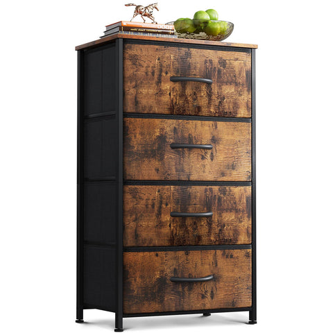 AODK dresser with wood top provides a sturdy surface for daily tasks in small bedrooms