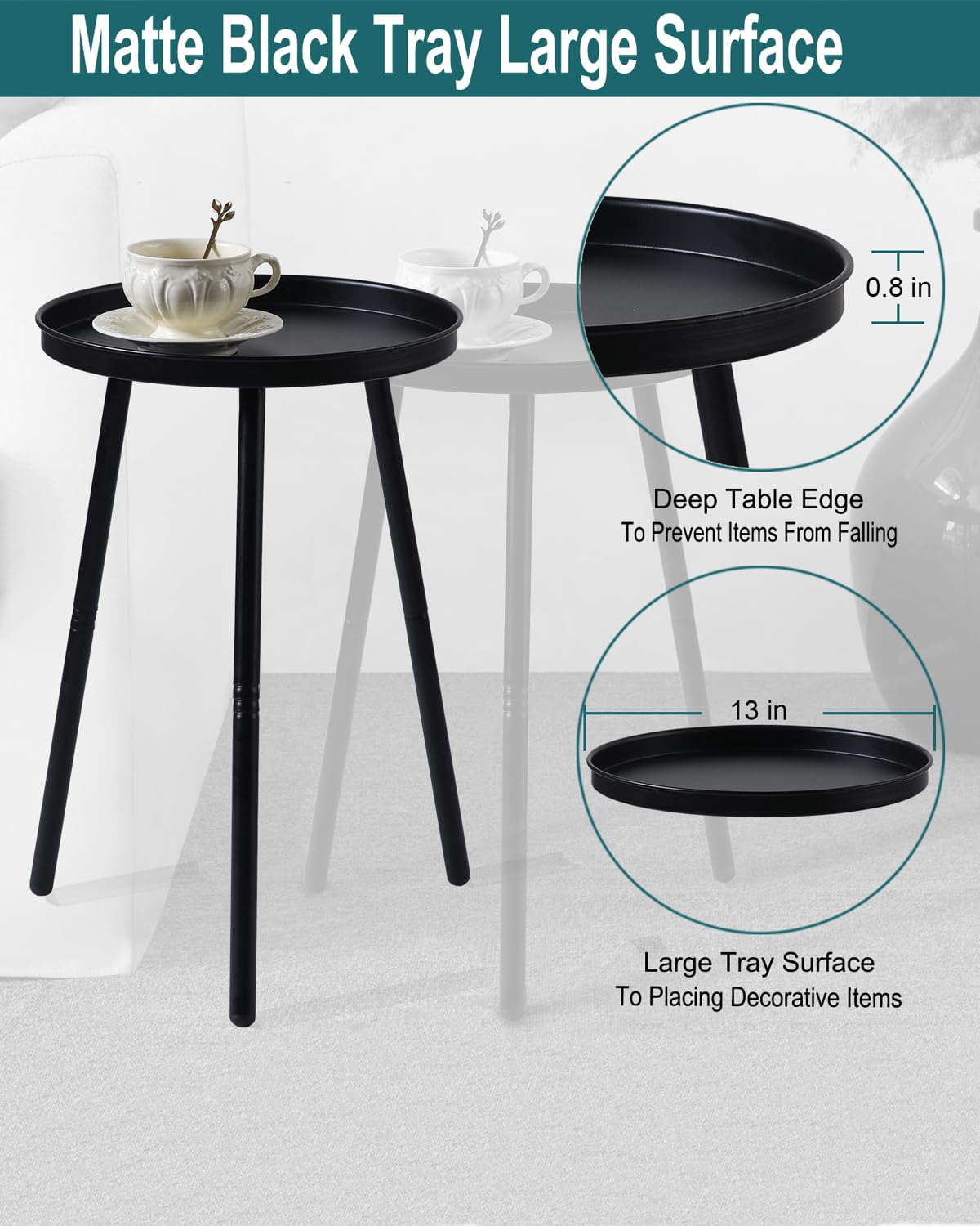 AOJEZOR plant stand with waterproof top for pots and displays.