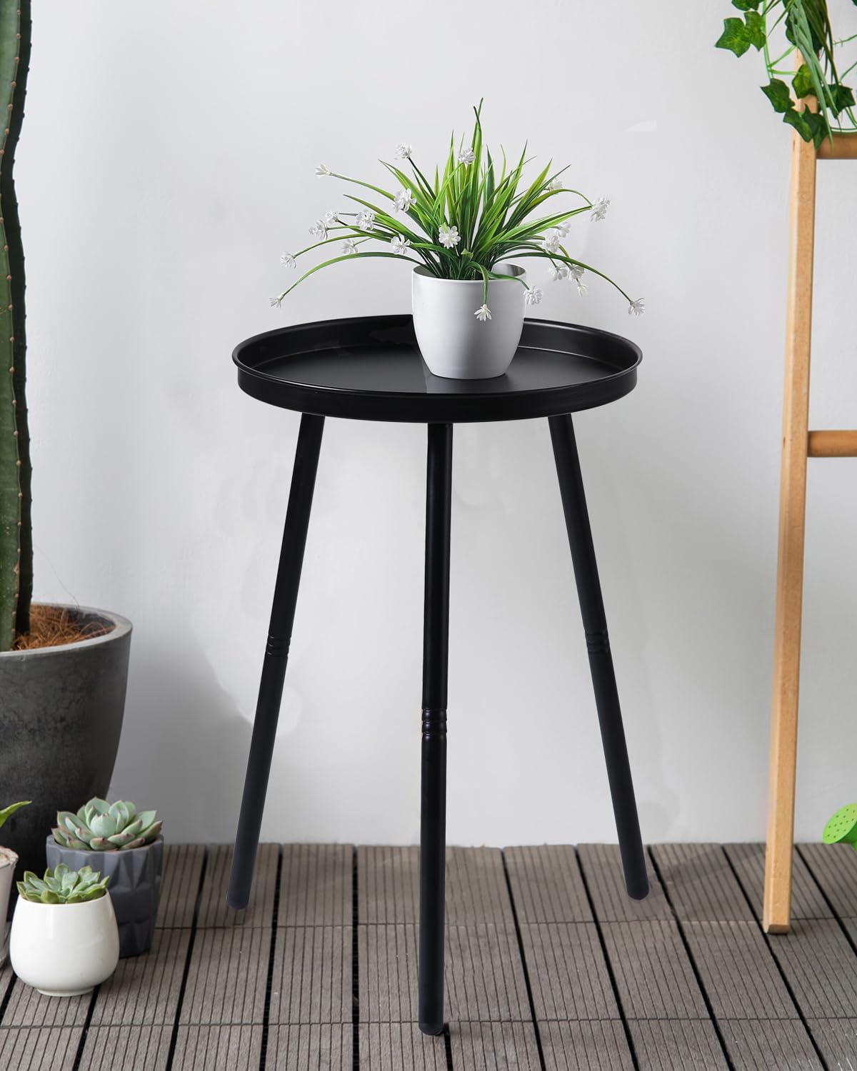 AOJEZOR slim round table saves space in any room.