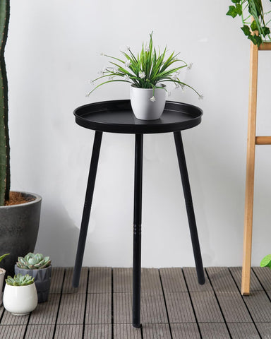 AOJEZOR slim round table saves space in any room.