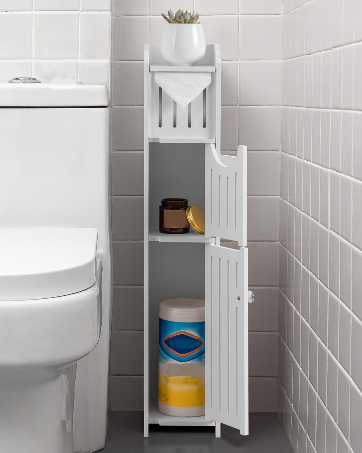 AOJEZOR toilet paper holder for mega roll fits standard bathrooms with ease.