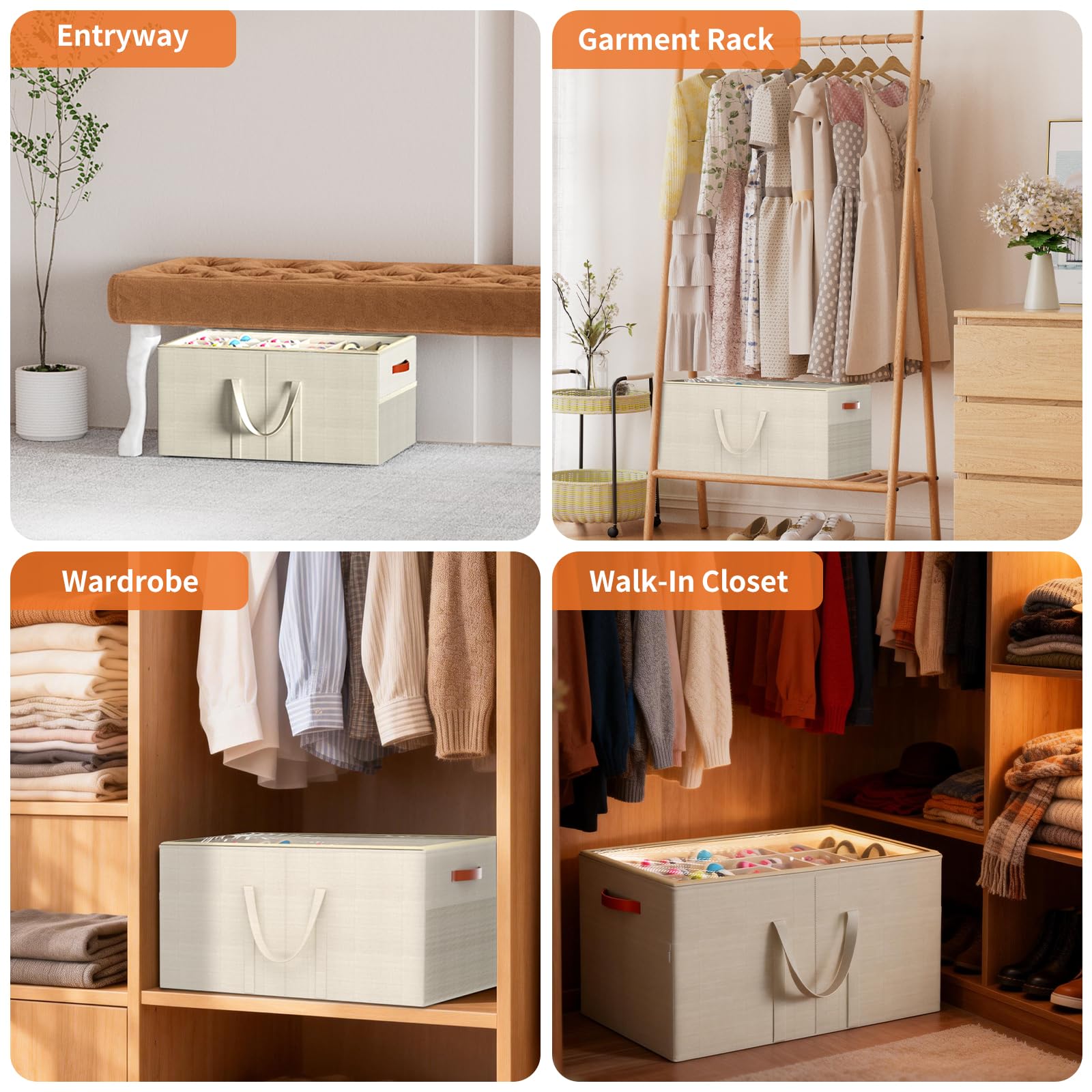 Aokeyee organizer with clear cover allows quick shoe identification