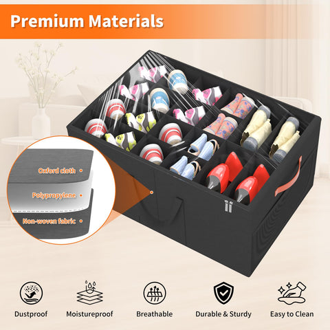 Aokeyee 2-pack shoe organizer folded-flat demonstrates compact storage when not in use.