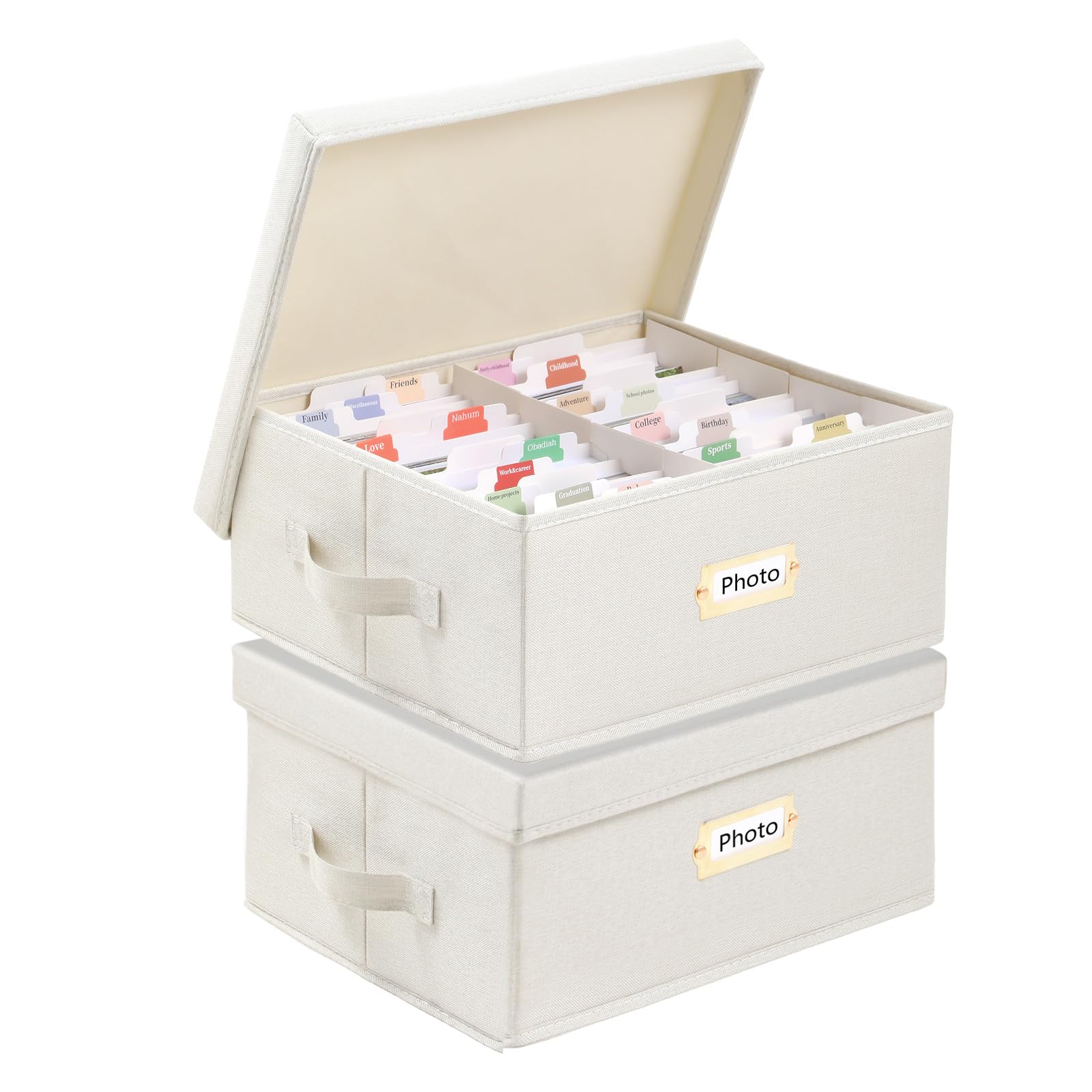 Aokeyee 2pc box with lid on for stylish, protected photo display.