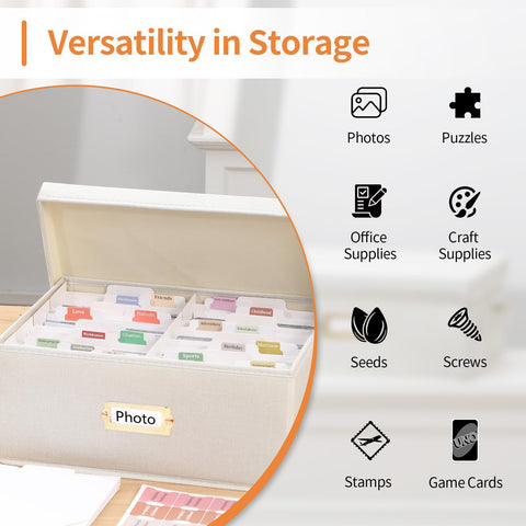 Aokeyee multi-use storage suitable for photos, cards and crafts.