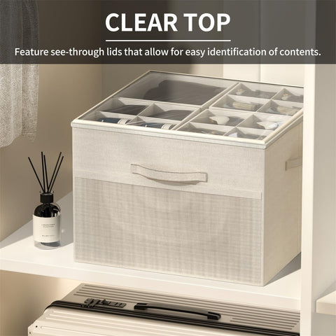 Aokeyee organizer with adjustable dividers customizes compartments for various footwear.