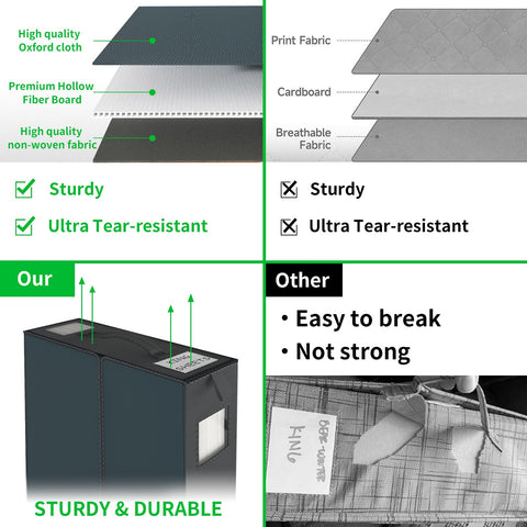Aokeyee bed sheet organizer with removable label holder for instant identification.