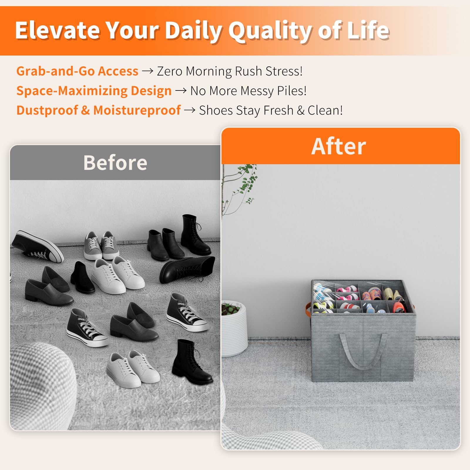 Aokeyee multi-purpose closet organizer for shoes and more.