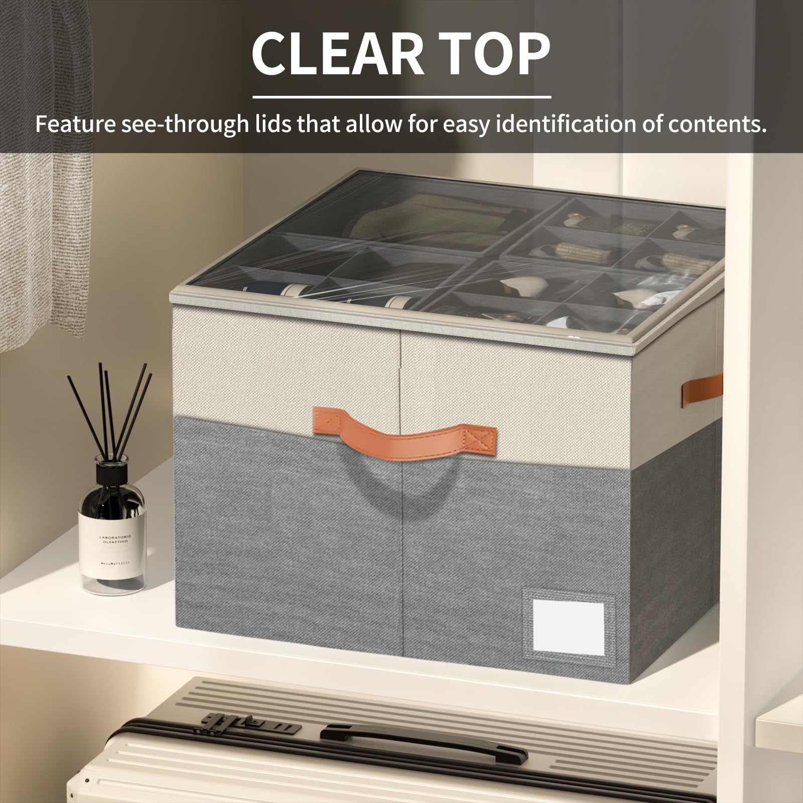 Aokeyee clear cover keeps shoes visible while protecting from dust