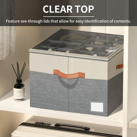 Aokeyee clear cover keeps shoes visible while protecting from dust