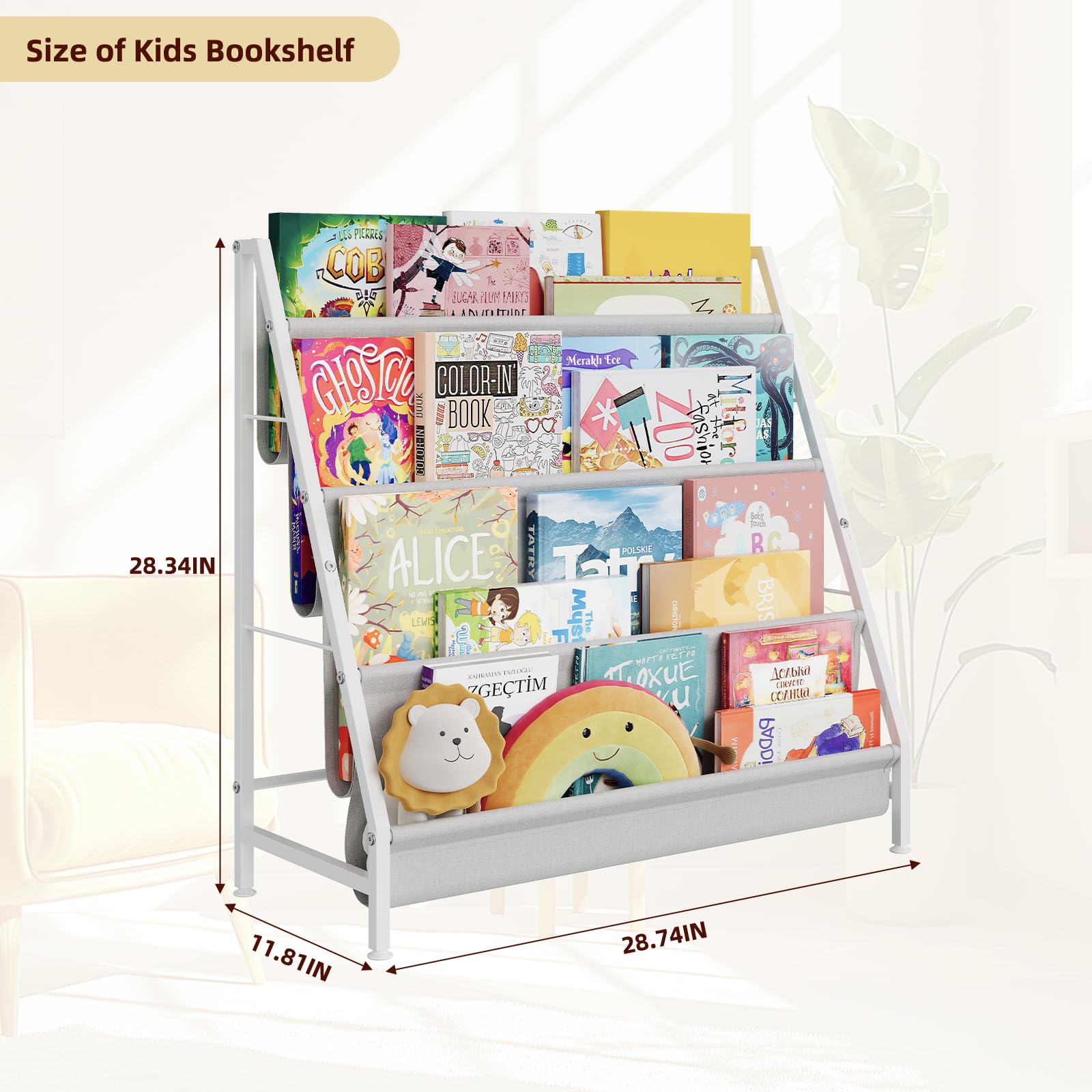 Aokitsink 4-tier bookshelf makes a thoughtful children’s gift option