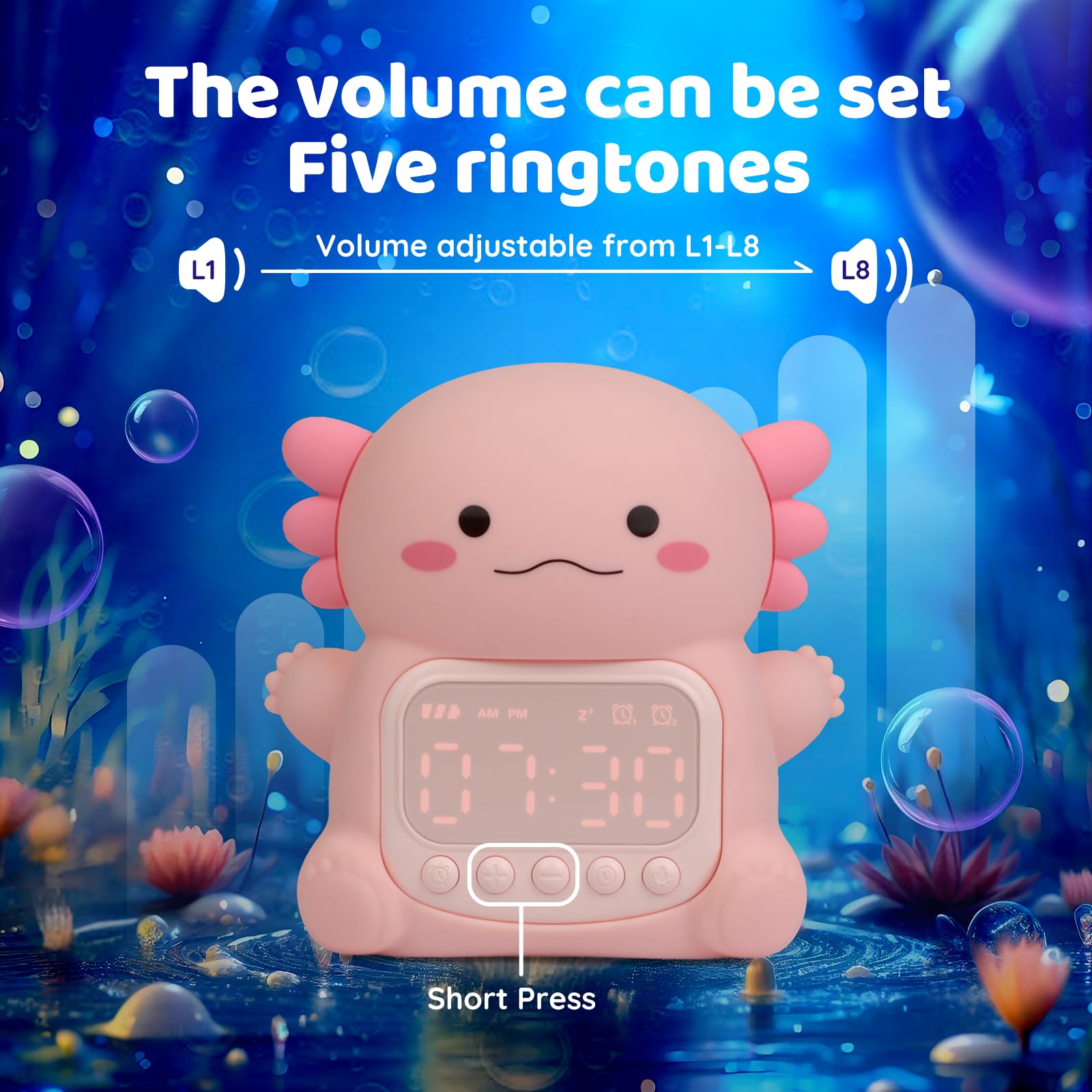 Aokpsrt Axolotl USB recharge for easy travel charging.