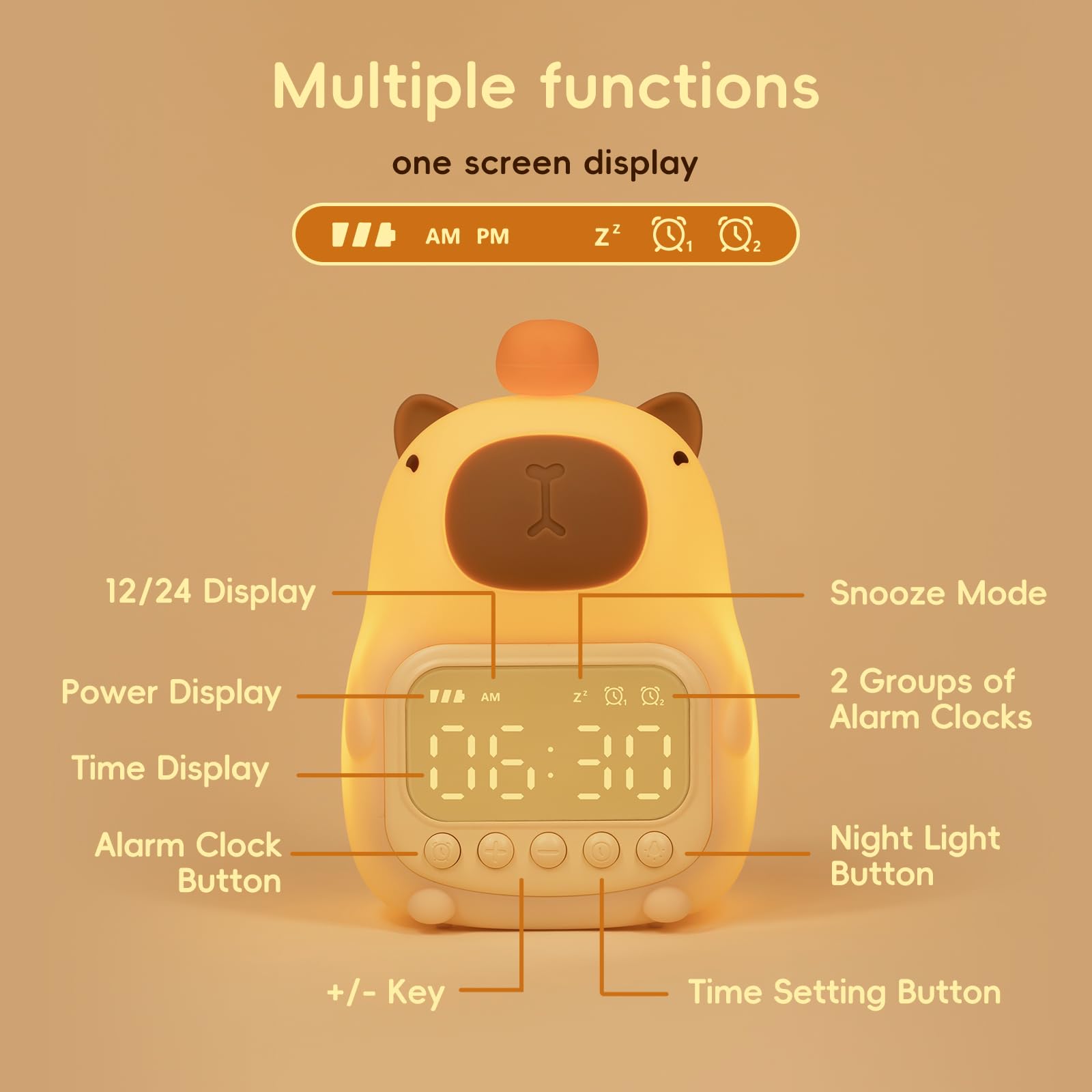 Aokpsrt Capybara auto-off timer saves energy