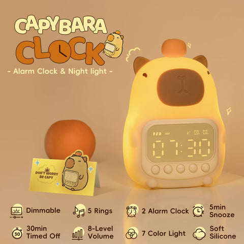Aokpsrt Capybara digital clock display helps organize morning routines
