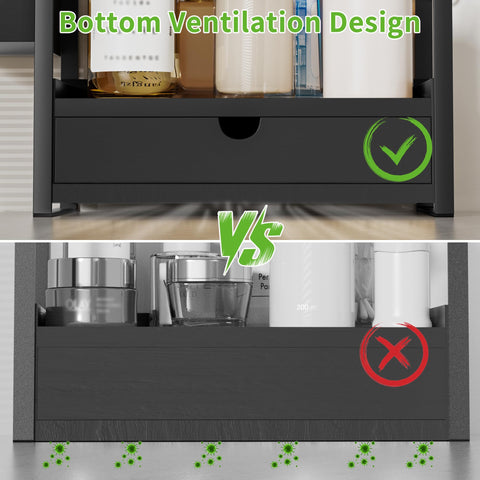 Aollewoiti easy-install vanity organizer with included hardware and screws