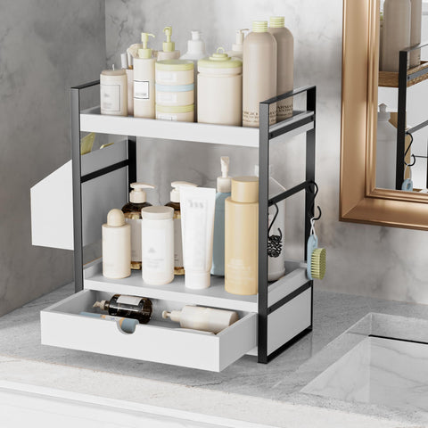 Aollewoiti open-design shelf saves counter space while keeping items easy to grab