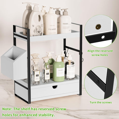 Aollewoiti skincare storage vanity stand keeps bottles visible and accessible during routines
