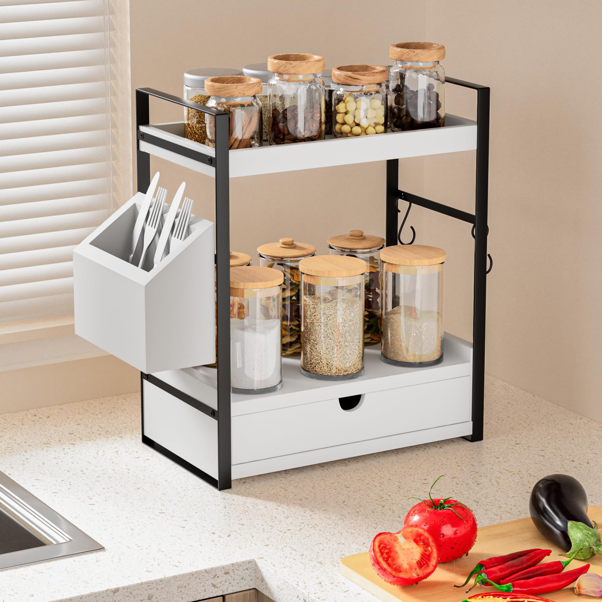 Aollewoiti wood-metal construction supports durable use in moisture-prone bathrooms