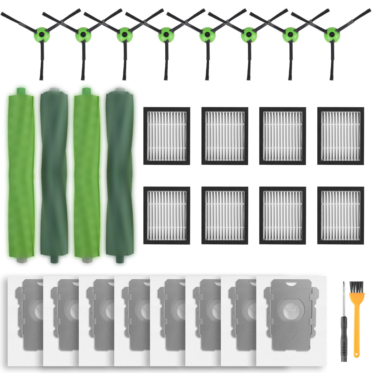 Aomiduo roller brush set for deep cleaning on carpets and floors.