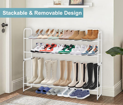 AOODA anti-rust metal frame emphasizes durability for daily shoe storage.