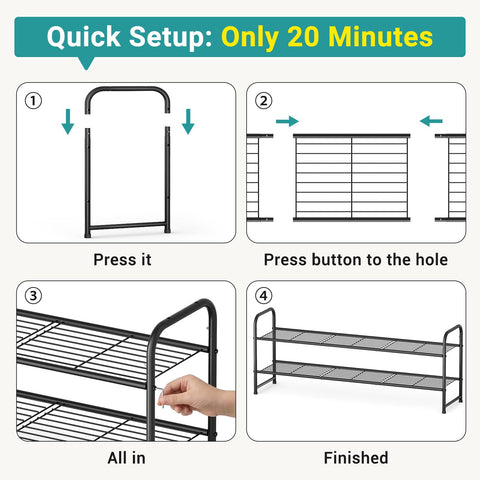 AOODA kid-friendly rack in small spaces for shoes.