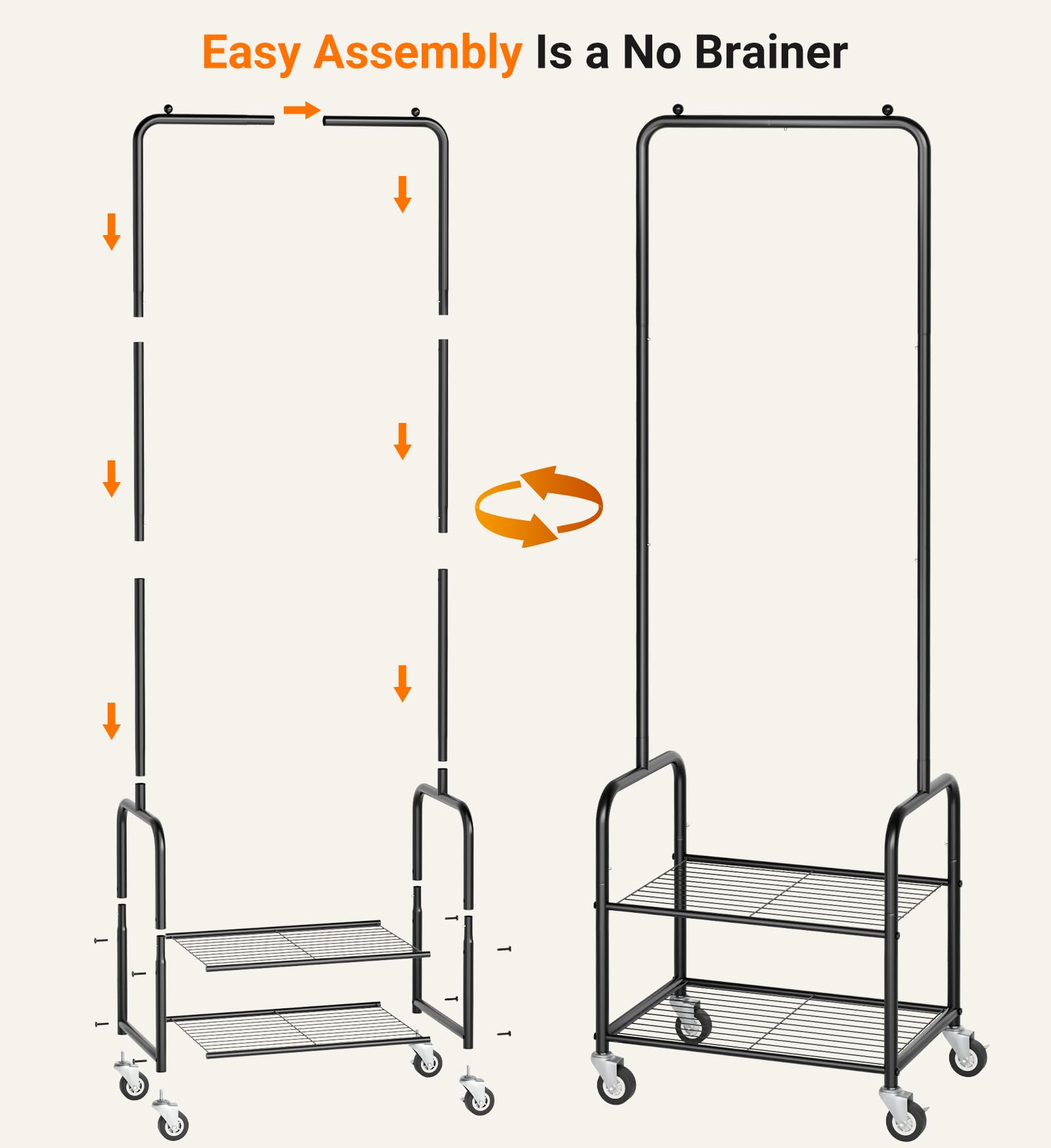 AOODA easy-assembly design allows quick setup without specialized tools