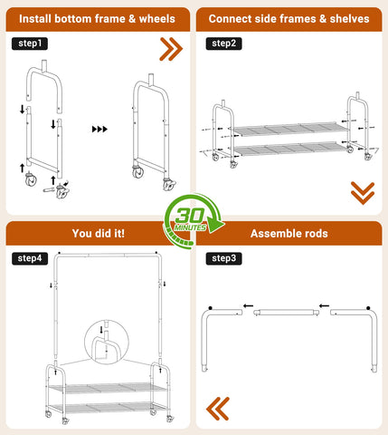 AOODA easy assembly with numbered parts saves time and effort