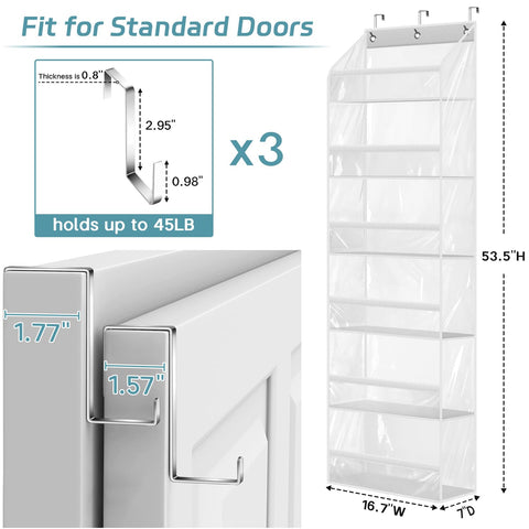 AOODA dimensions show ample 16.7 inches width and 53.5 inches height