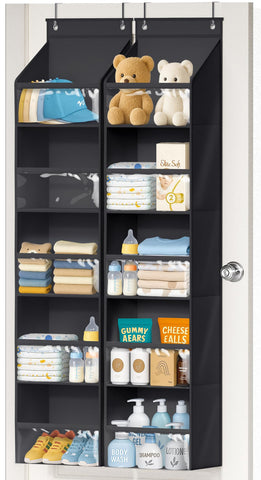 AOODA over-the-door organizer 2-pack keeps nursery essentials neatly within reach.
